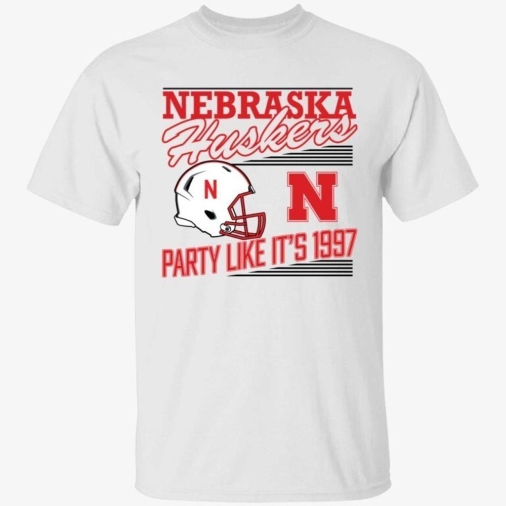 Nebraska Football Party Like Its 1997 Retro College Fan T-Shirt - Picture 1 of 4